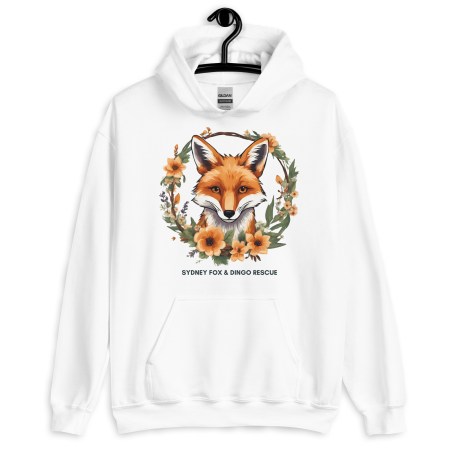 SFDR Fox and Flower Wreath Unisex Hoodie