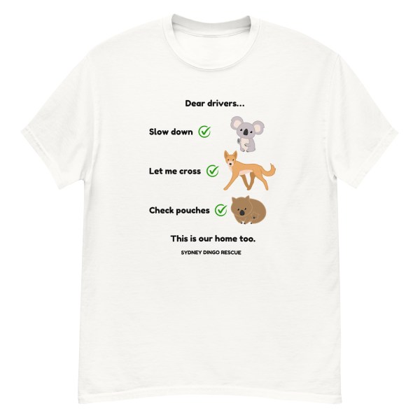 “Slow down for wildlife” Unisex classic tee
