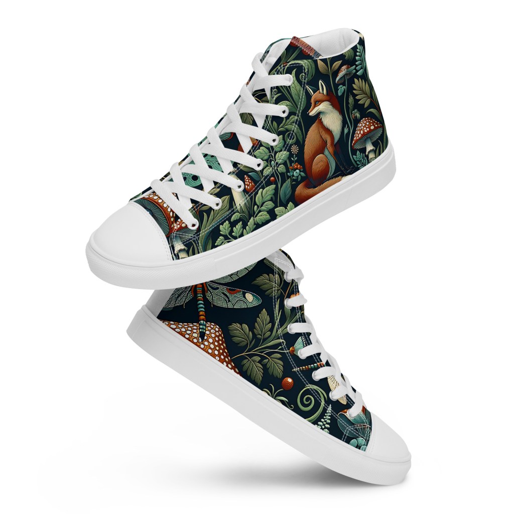 Forrest Fox high top canvas shoes